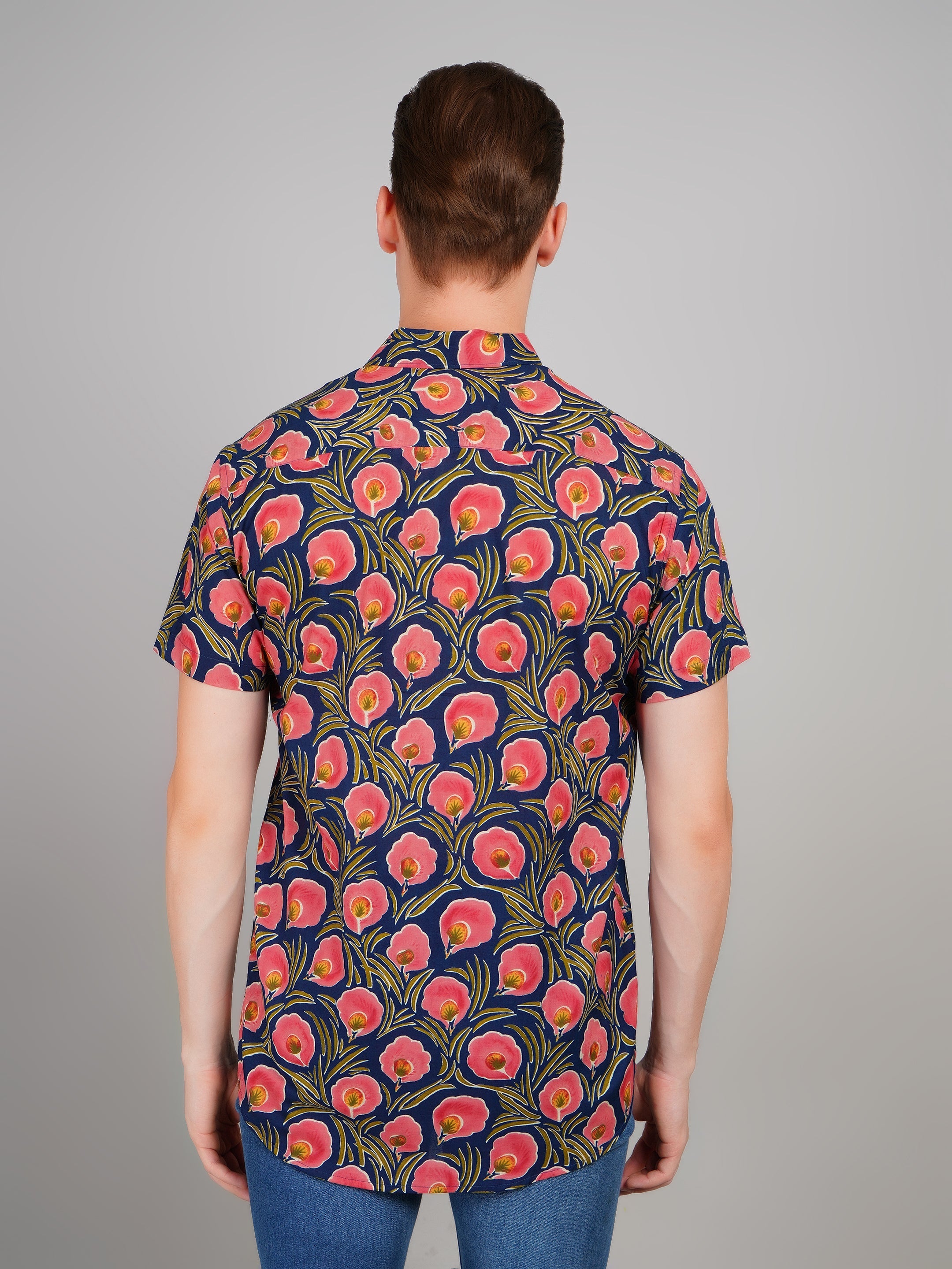 Louis Monarch Premium Jaipuri Printed Cotton Half Sleeve Casual Shirt