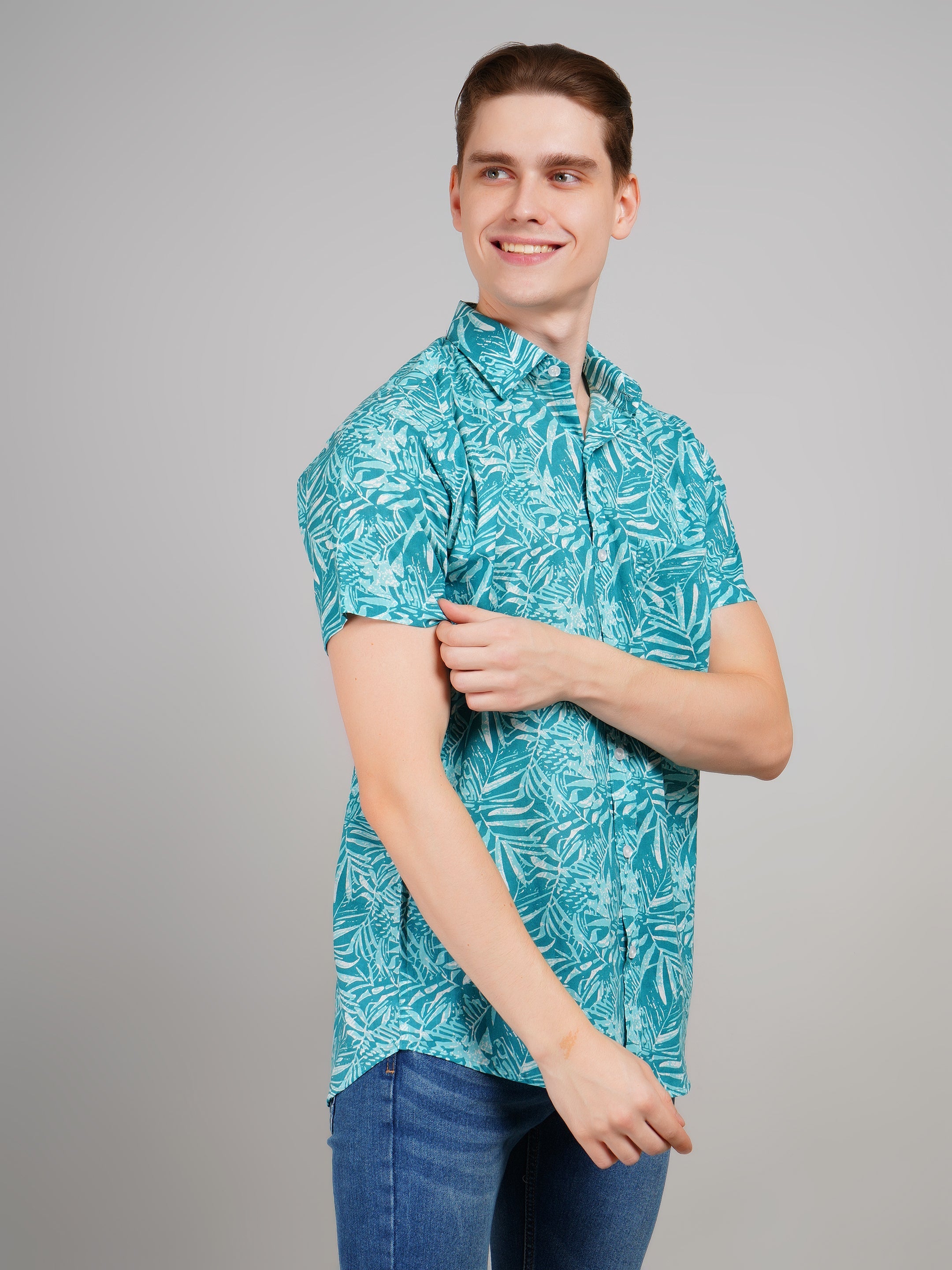 Louis Monarch Premium Jaipuri Printed Cotton Half Sleeve Casual Shirt