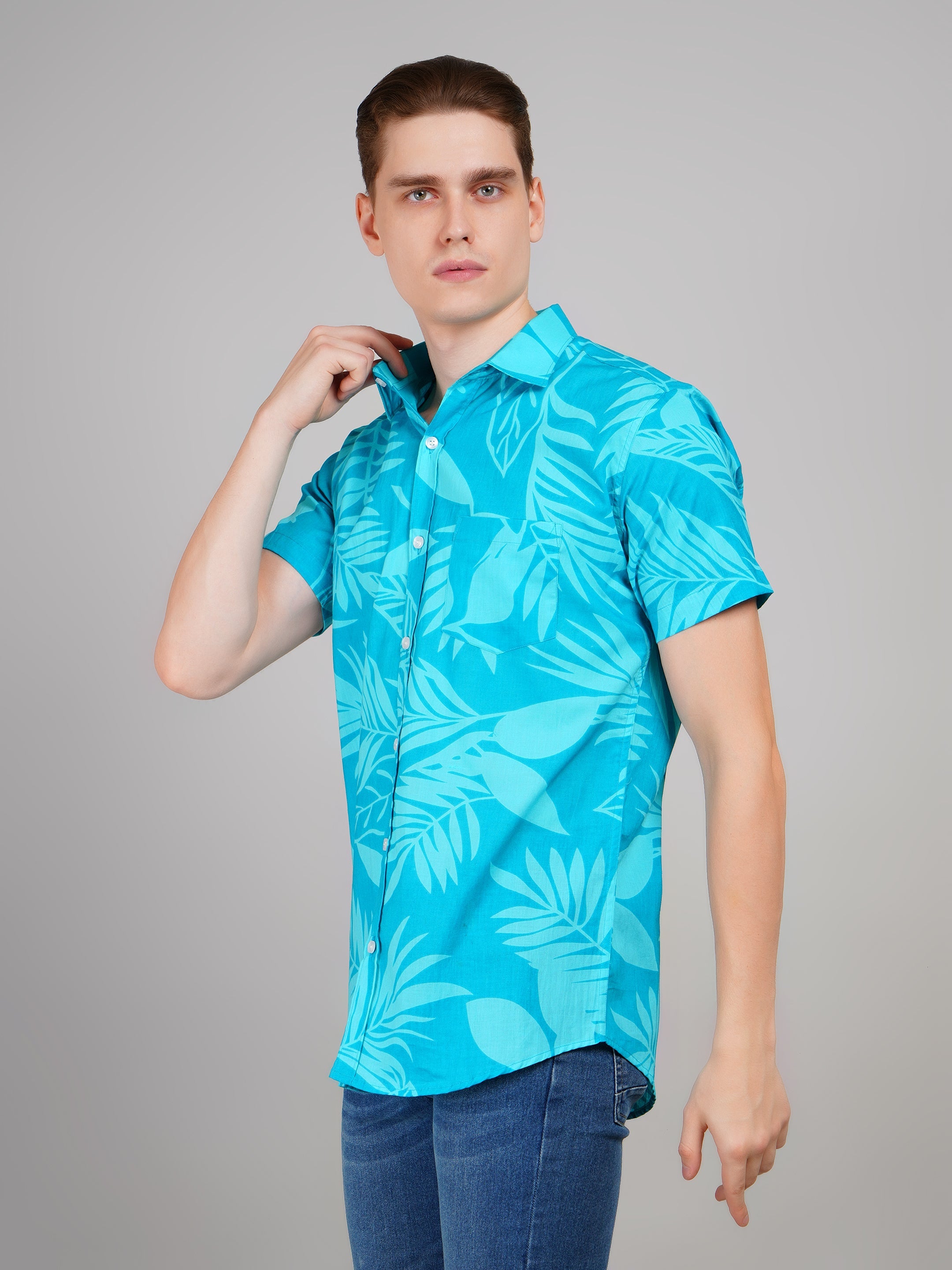 Louis Monarch Premium Jaipuri Printed Cotton Half Sleeve Casual Shirt