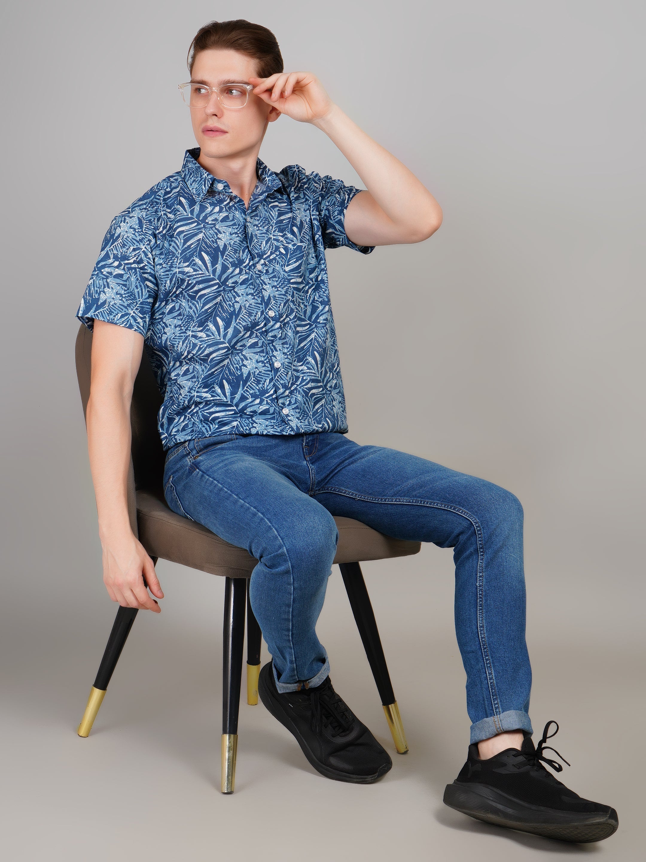 Louis Monarch Premium Jaipuri Printed Cotton Half Sleeve Casual Shirt