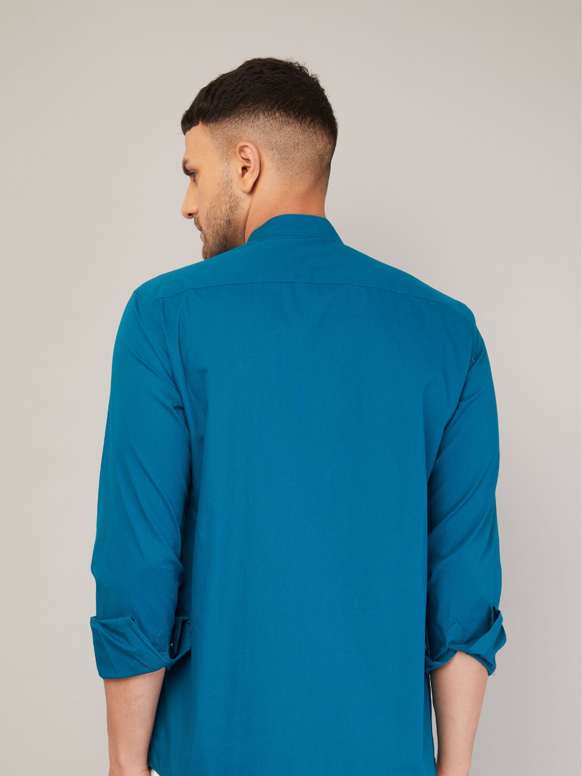 Mandarin collar shirt