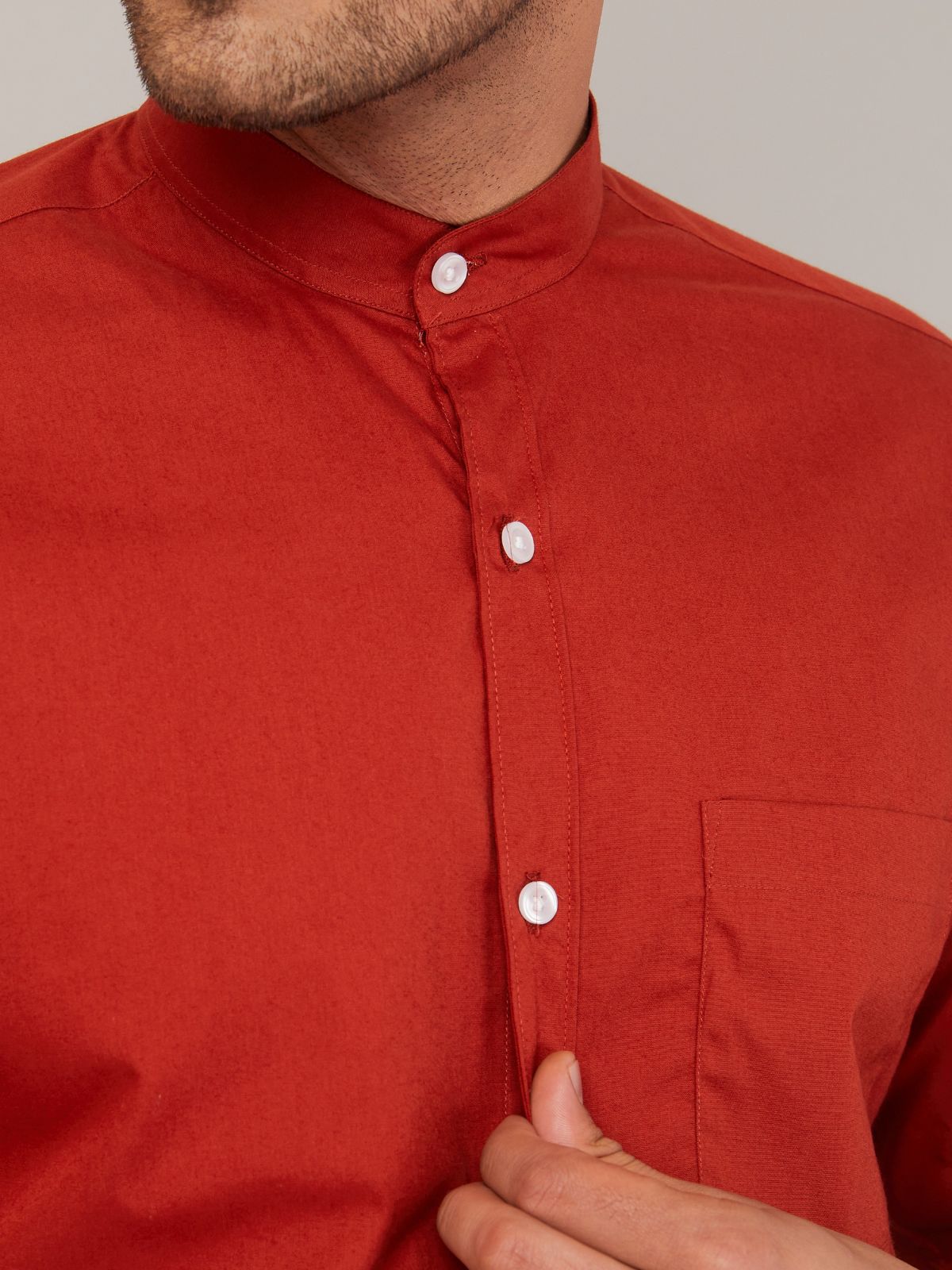 Mandarin Collar Shirt