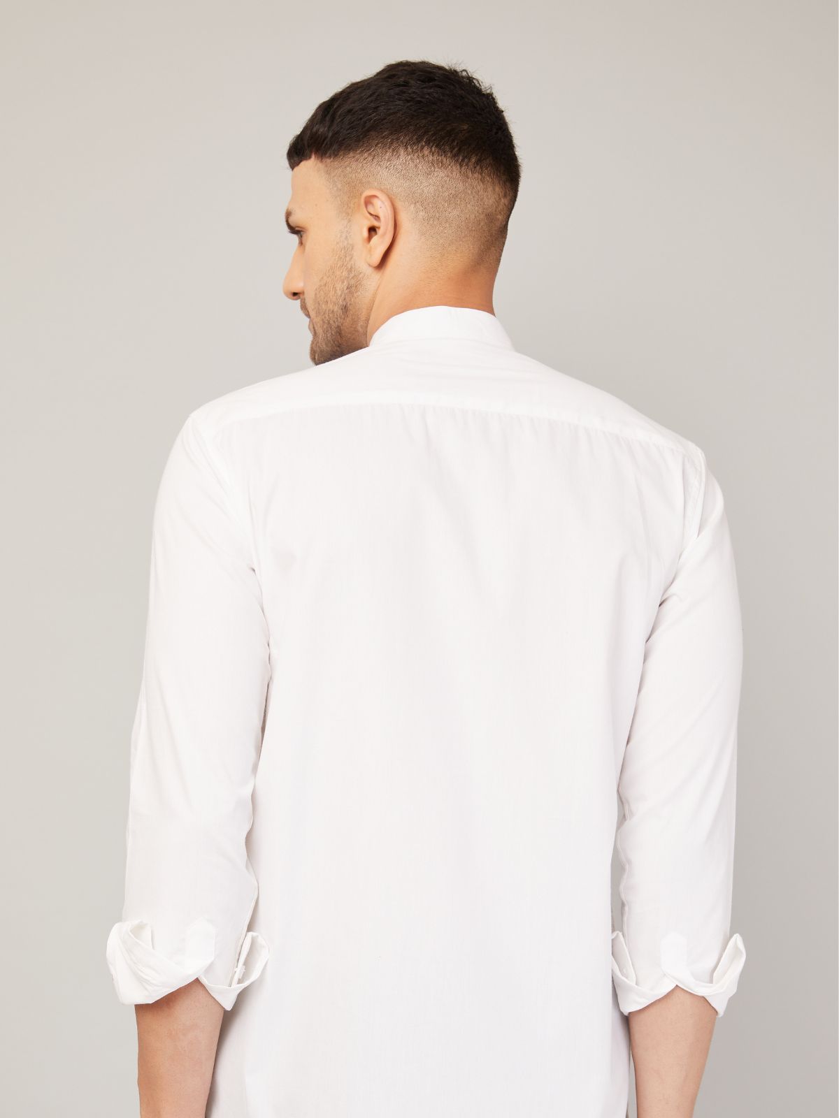 Mandarin collar shirt