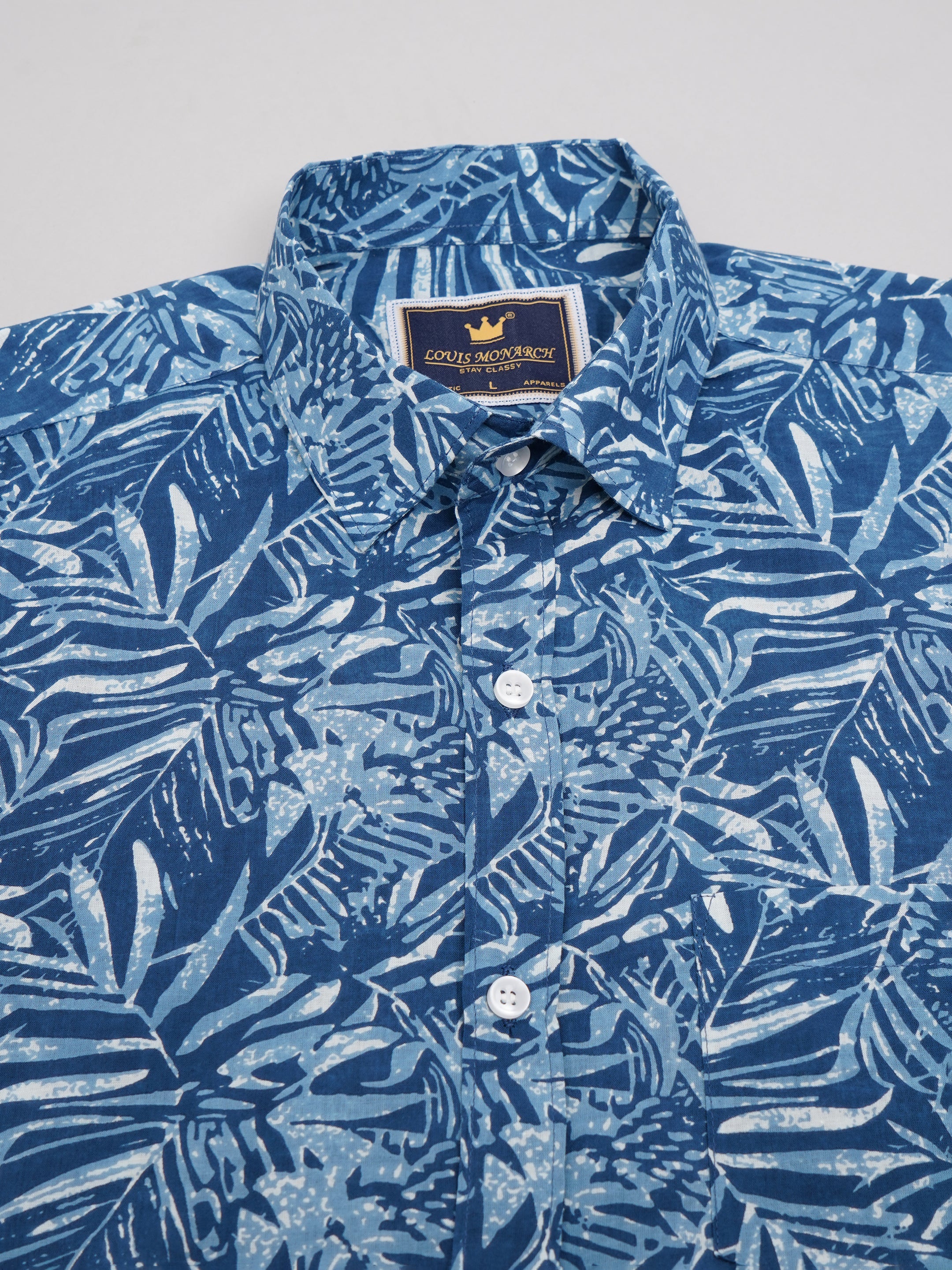 Louis Monarch Premium Jaipuri Printed Cotton Half Sleeve Casual Shirt