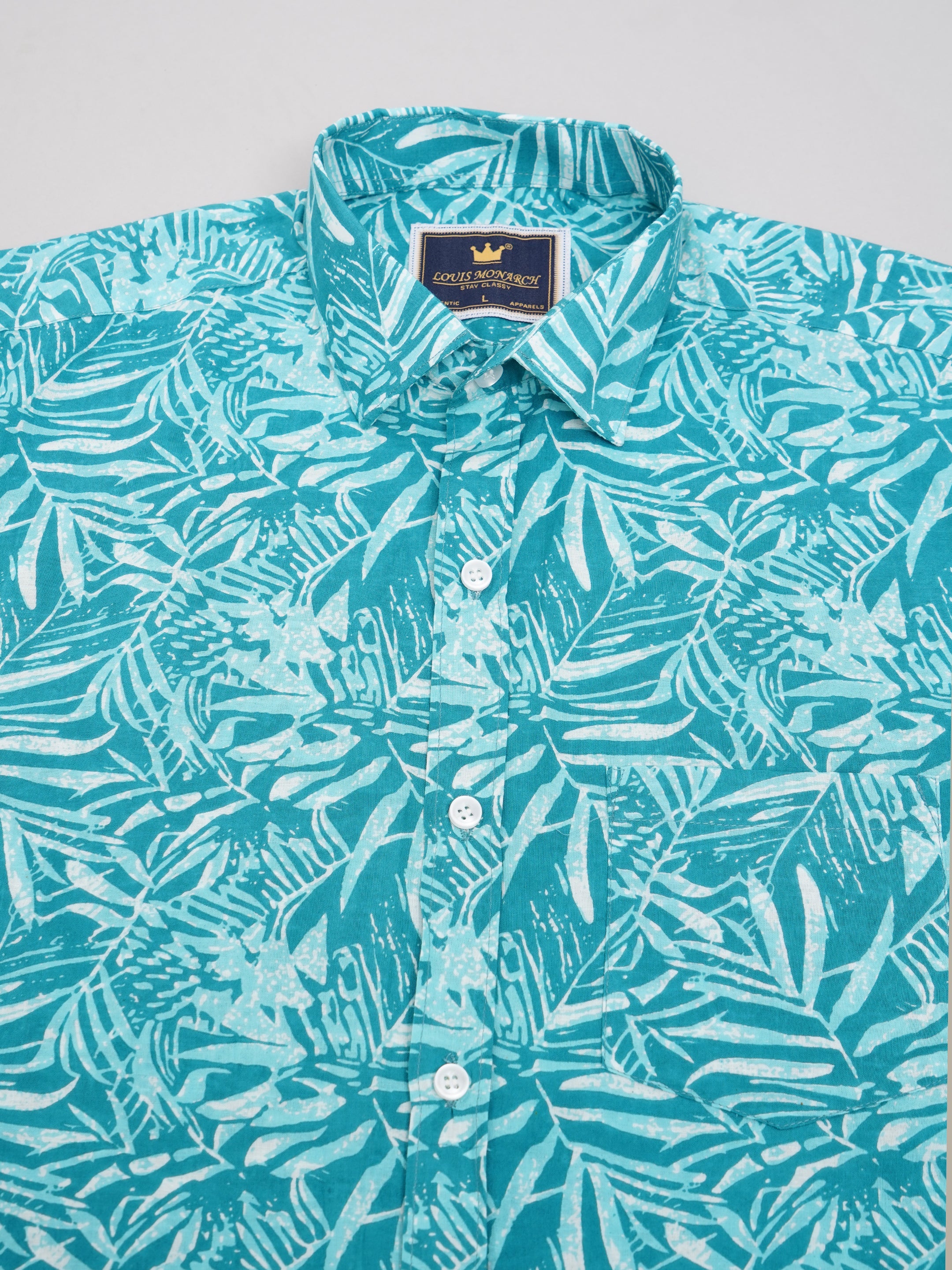 Louis Monarch Premium Jaipuri Printed Cotton Half Sleeve Casual Shirt