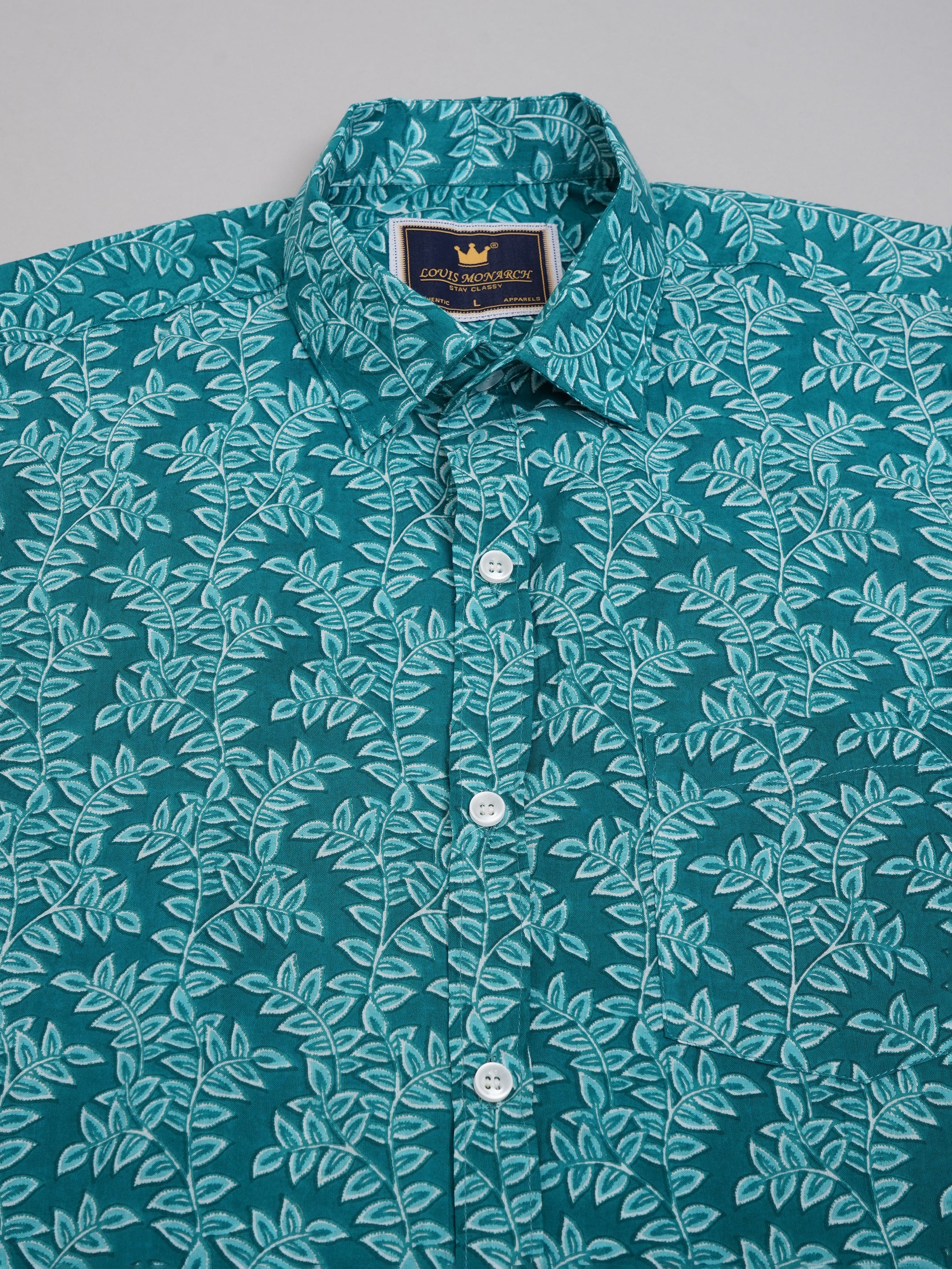 Louis Monarch Premium Jaipuri Printed Cotton Half Sleeve Casual Shirt