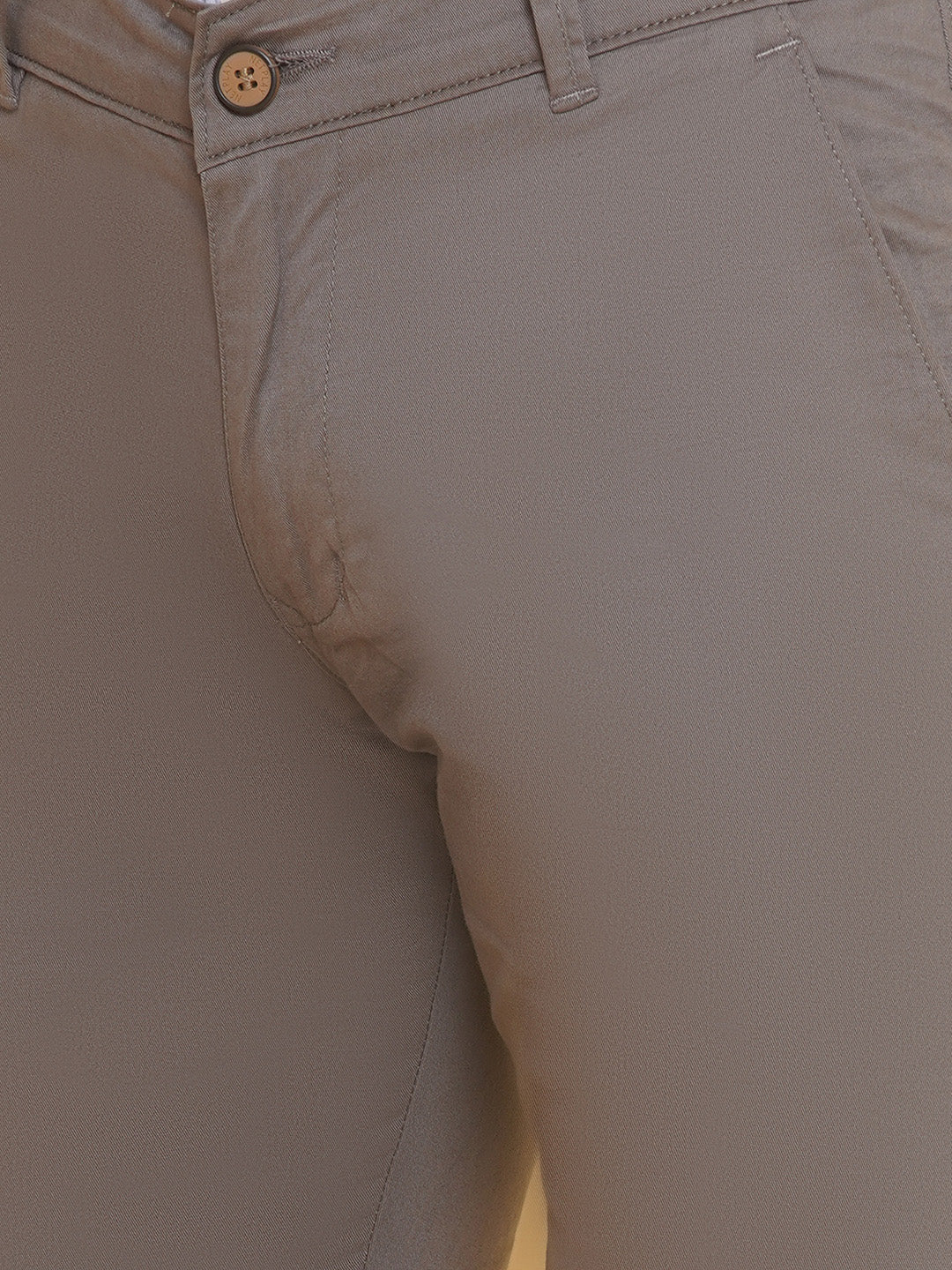 Louis Monarch Men Regular Fit Coffie Pure Cotton Trousers