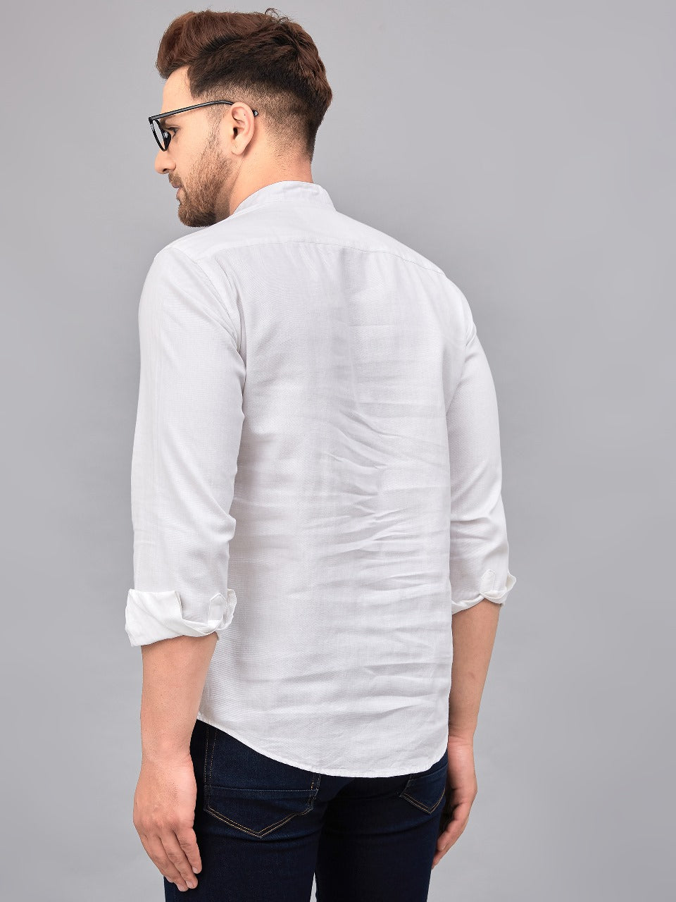 Louis Monarch Men Solid White Pure Cotton Straight Short Kurta