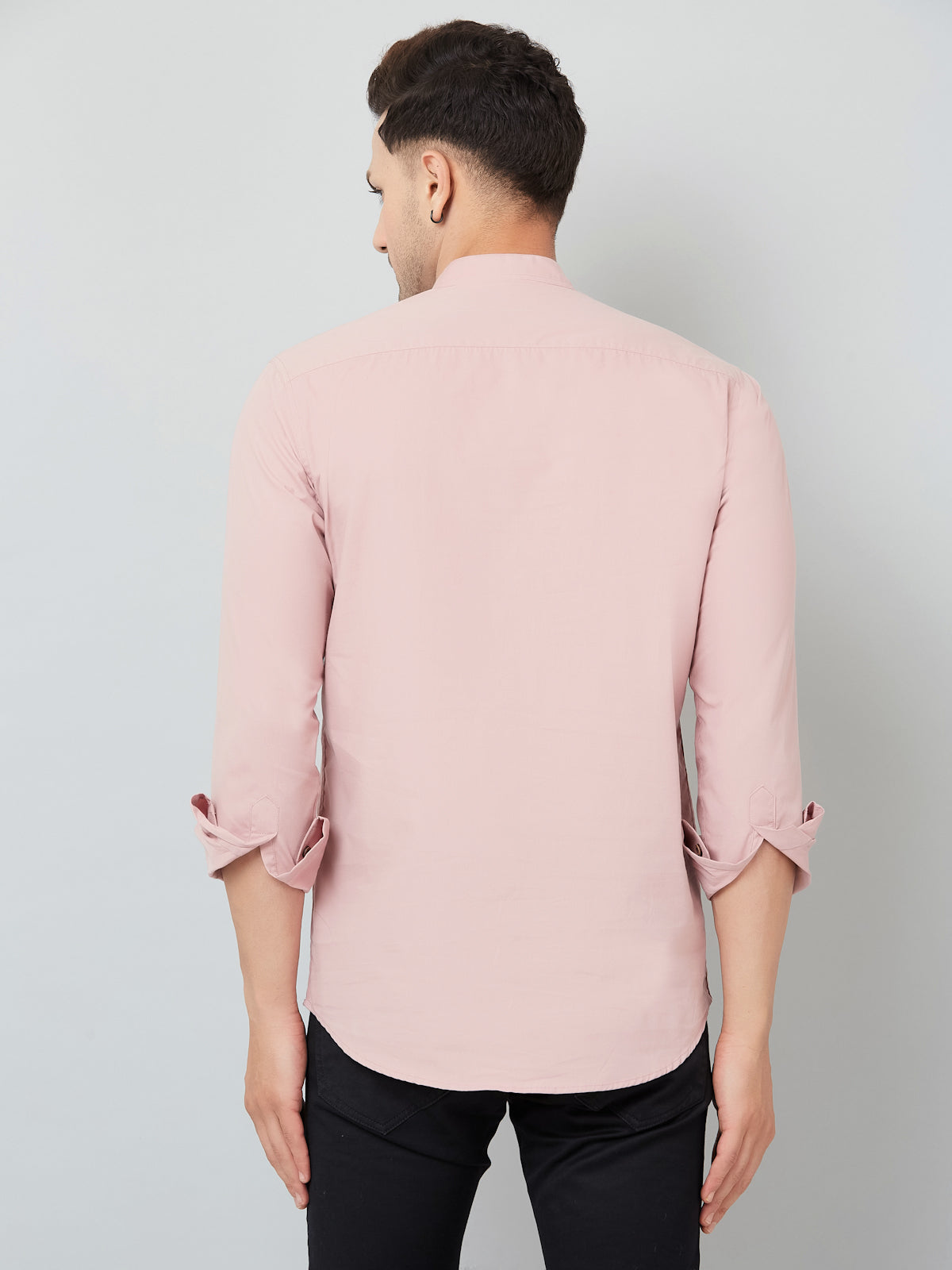 Louis Monarch Men Solid Peach Pure Cotton Straight Short Kurta